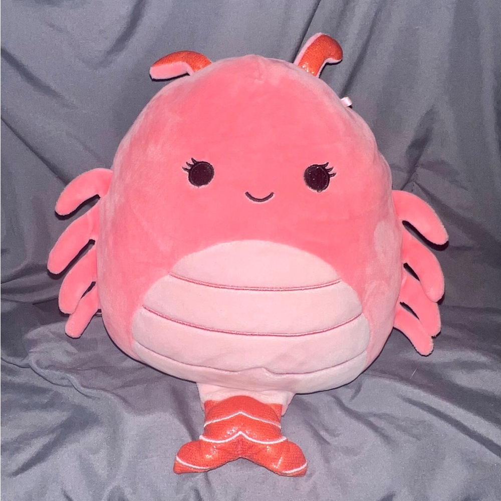 Squishmallows Official 7.5 inch Simone the Light Pink Shrimp